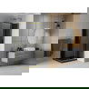 Mexen Rio kabina prysznicowa kwadratowa 90 x 90 cm, grafit, złota + brodzik Flat, czarny- 860-090-090-50-40-4070G