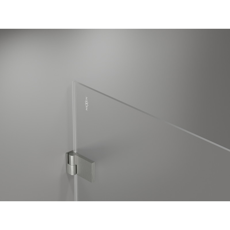 Mexen Lunar-B L drzwi prysznicowe uchylne prawe 115 cm, transparent, nikiel szczotkowany - 832SL-115-050-97-00-P
