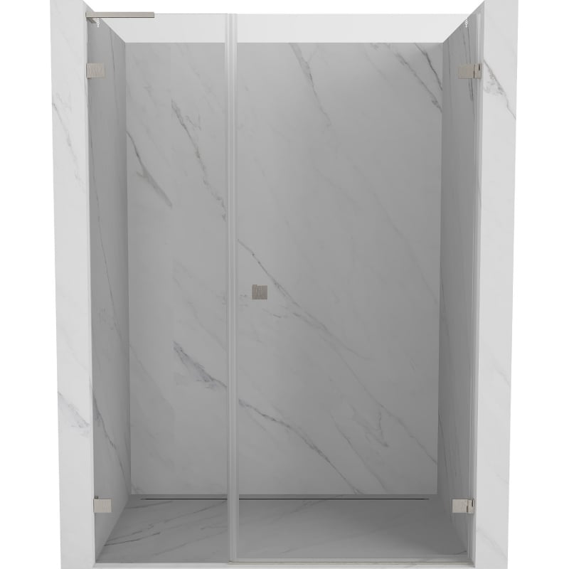 Mexen Lunar-B L drzwi prysznicowe uchylne prawe 140 cm, transparent, nikiel szczotkowany - 832SL-140-050-97-00-P