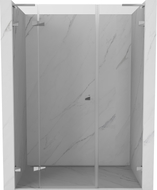 Mexen Lunar L drzwi prysznicowe uchylne lewe 120 cm, transparent, chrom - 834SL-120-050-01-00-L