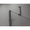 Mexen Lunar-B drzwi prysznicowe uchylne prawe 135 cm, transparent, gun gray szczotkowany - 832S-135-050-66-00-P