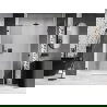 Mexen Lunar-B drzwi prysznicowe uchylne prawe 125 cm, transparent, czarne - 832S-125-050-70-00-P