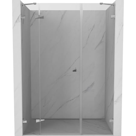 Mexen Lunar drzwi prysznicowe uchylne lewe 155 cm, transparent, chrom - 834S-155-050-01-00-L