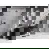 Mexen Lunar-B drzwi prysznicowe uchylne prawe 135 cm, transparent, czarne - 832S-135-050-70-00-P