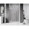 Mexen Lunar drzwi prysznicowe uchylne lewe 125 cm, transparent, białe - 834S-125-050-20-00-L