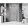 Mexen Lunar drzwi prysznicowe uchylne lewe 125 cm, transparent, białe - 834S-125-050-20-00-L