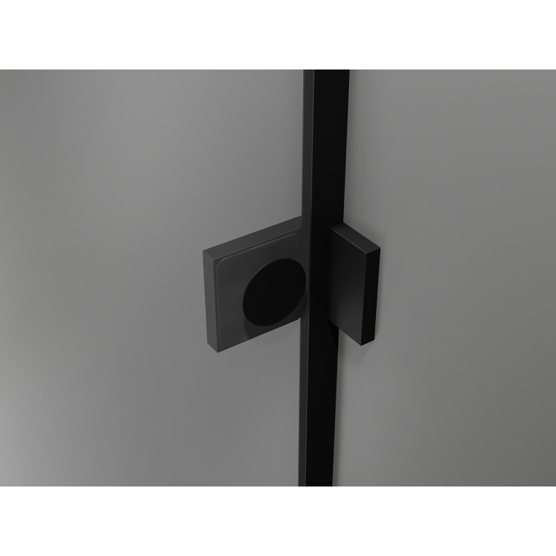 Mexen Lunar-B drzwi prysznicowe uchylne prawe 140 cm, transparent, czarne - 832S-140-050-70-00-P