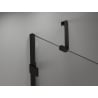 Mexen Lunar-B drzwi prysznicowe uchylne prawe 140 cm, transparent, czarne - 832S-140-050-70-00-P