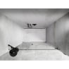 Mexen Lunar-B drzwi prysznicowe uchylne prawe 140 cm, transparent, czarne - 832S-140-050-70-00-P