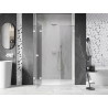 Mexen Lunar drzwi prysznicowe uchylne lewe 130 cm, transparent, białe - 834S-130-050-20-00-L