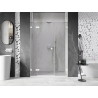 Mexen Lunar drzwi prysznicowe uchylne lewe 130 cm, transparent, białe - 834S-130-050-20-00-L