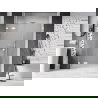 Mexen Lunar drzwi prysznicowe uchylne lewe 145 cm, transparent, białe - 834S-145-050-20-00-L