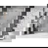 Mexen Lunar drzwi prysznicowe uchylne lewe 145 cm, transparent, białe - 834S-145-050-20-00-L