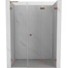 Mexen Lunar-F L drzwi prysznicowe składane prawe 120 cm, transparent, miedź szczotkowana - 836SL-120-050-65-00-P