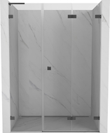 Mexen Lunar-F L drzwi prysznicowe składane prawe 110 cm, transparent, gun gray szczotkowany - 836SL-110-050-66-00-P