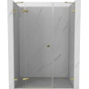 Mexen Lunar drzwi prysznicowe uchylne lewe 140 cm, transparent, złote - 834S-140-050-50-00-L