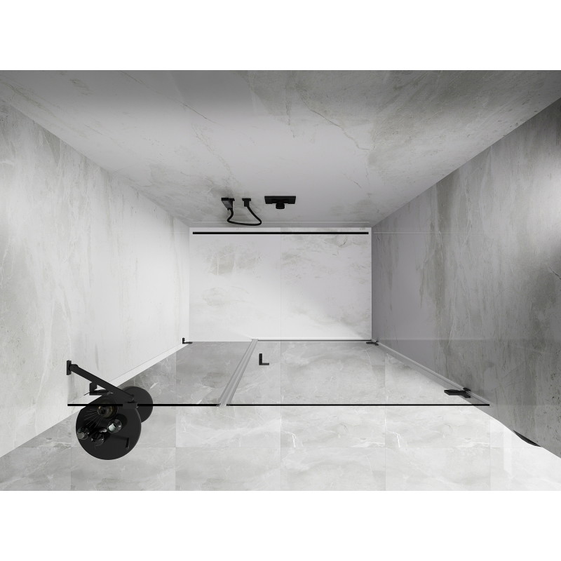 Mexen Lunar-B drzwi prysznicowe uchylne prawe 120 cm, transparent, gun metal - 832S-120-050-95-00-P