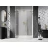 Mexen Lunar drzwi prysznicowe uchylne lewe 145 cm, transparent, złote - 834S-145-050-50-00-L