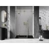 Mexen Lunar drzwi prysznicowe uchylne lewe 160 cm, transparent, złote - 834S-160-050-50-00-L