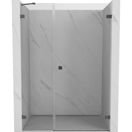 Mexen Lunar-B drzwi prysznicowe uchylne prawe 150 cm, transparent, gun metal - 832S-150-050-95-00-P