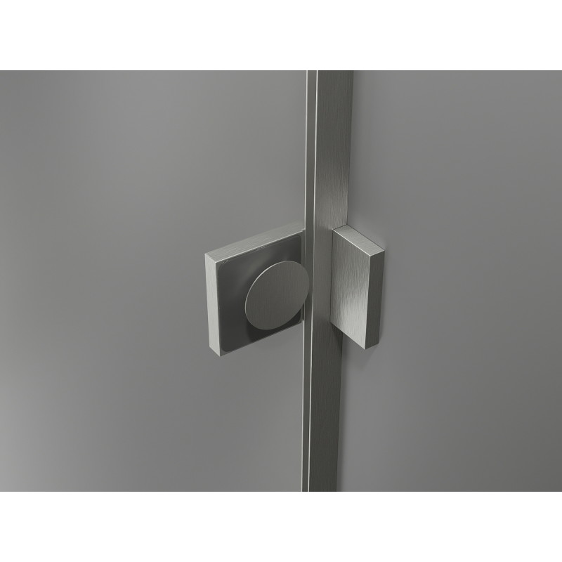 Mexen Lunar-B drzwi prysznicowe uchylne prawe 115 cm, transparent, nikiel szczotkowany - 832S-115-050-97-00-P