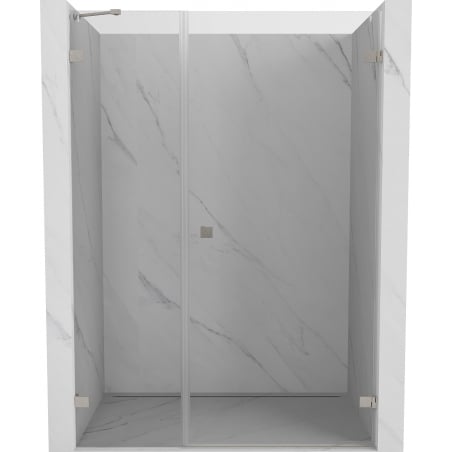 Mexen Lunar-B drzwi prysznicowe uchylne prawe 115 cm, transparent, nikiel szczotkowany - 832S-115-050-97-00-P
