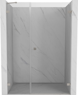 Mexen Lunar-B drzwi prysznicowe uchylne prawe 125 cm, transparent, nikiel szczotkowany - 832S-125-050-97-00-P