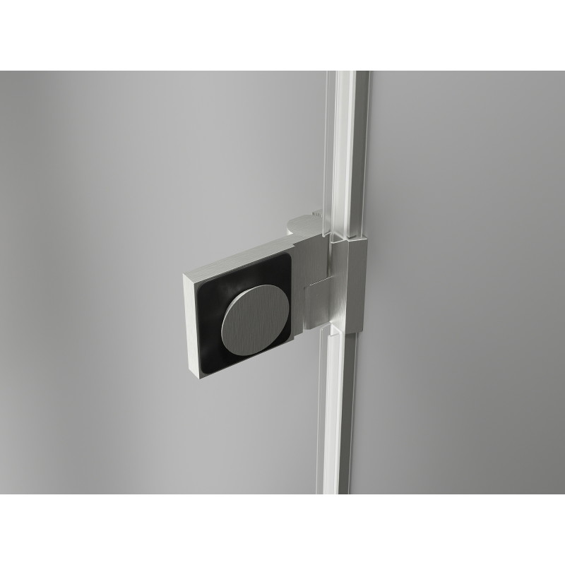 Mexen Lunar-B drzwi prysznicowe uchylne prawe 140 cm, transparent, nikiel szczotkowany - 832S-140-050-97-00-P