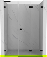 Mexen Lunar-F L drzwi prysznicowe składane prawe 120 cm, transparent, czarne - 836SL-120-050-70-00-P