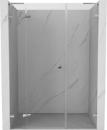 Mexen Lunar L drzwi prysznicowe uchylne lewe 140 cm, transparent, chrom - 834SL-140-050-01-00-L