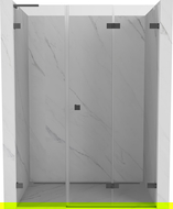 Mexen Lunar-F L drzwi prysznicowe składane prawe 135 cm, transparent, gun metal - 836SL-135-050-95-00-P