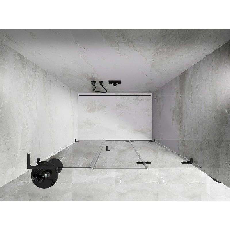 Mexen Lunar-F L drzwi prysznicowe składane prawe 135 cm, transparent, gun metal - 836SL-135-050-95-00-P