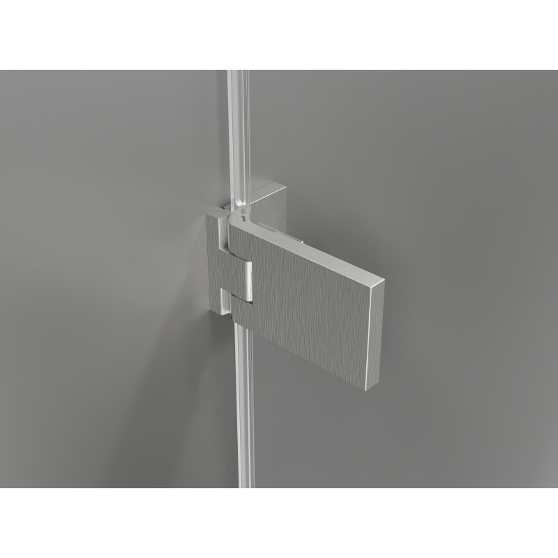 Mexen Lunar-F L drzwi prysznicowe składane prawe 115 cm, transparent, nikiel szczotkowany - 836SL-115-050-97-00-P