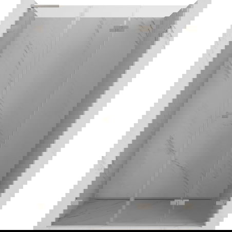 Mexen Lunar-F L drzwi prysznicowe składane prawe 135 cm, transparent, nikiel szczotkowany - 836SL-135-050-97-00-P