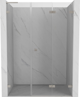 Mexen Lunar-F L drzwi prysznicowe składane prawe 145 cm, transparent, nikiel szczotkowany - 836SL-145-050-97-00-P