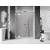Mexen Lunar L drzwi prysznicowe uchylne lewe 140 cm, transparent, białe - 834SL-140-050-20-00-L