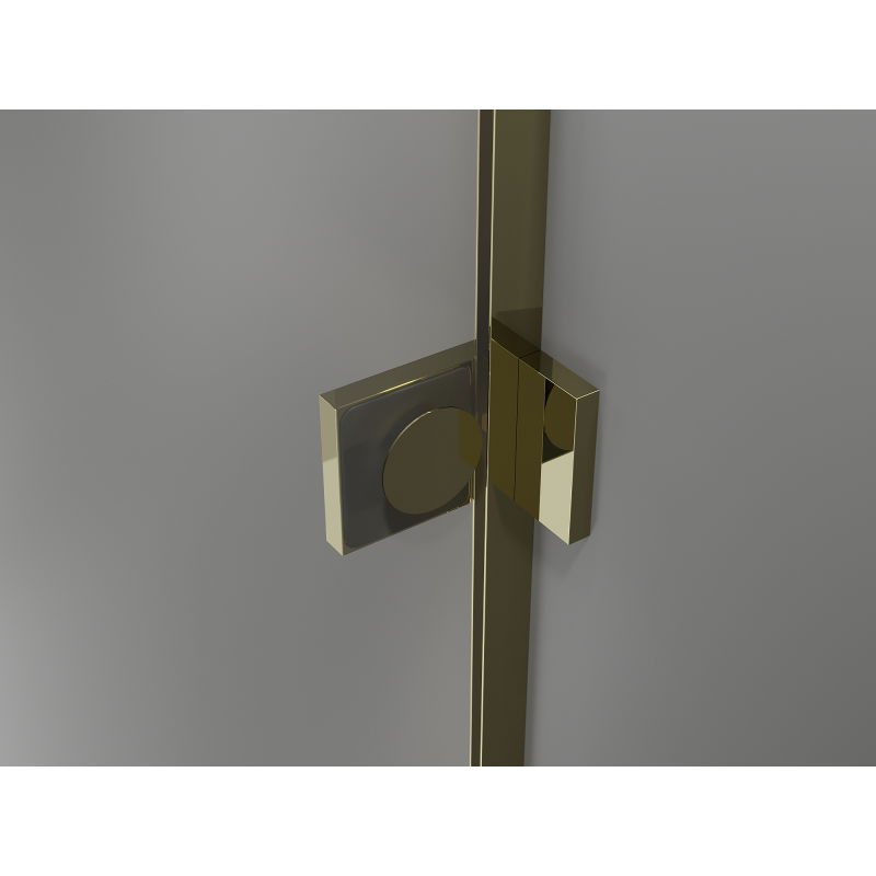 Mexen Lunar L drzwi prysznicowe uchylne lewe 125 cm, transparent, złote - 834SL-125-050-50-00-L