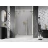 Mexen Lunar L drzwi prysznicowe uchylne lewe 130 cm, transparent, złote - 834SL-130-050-50-00-L