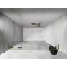 Mexen Lunar L drzwi prysznicowe uchylne lewe 145 cm, transparent, złote - 834SL-145-050-50-00-L