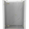 Mexen Lunar drzwi prysznicowe uchylne lewe 155 cm, transparent, złote szczotkowane - 834S-155-050-55-00-L