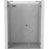 Mexen Lunar drzwi prysznicowe uchylne lewe 150 cm, transparent, gun gray szczotkowany - 834S-150-050-66-00-L
