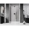 Mexen Lunar drzwi prysznicowe uchylne lewe 155 cm, transparent, gun gray szczotkowany - 834S-155-050-66-00-L