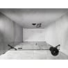 Mexen Lunar drzwi prysznicowe uchylne lewe 155 cm, transparent, gun gray szczotkowany - 834S-155-050-66-00-L