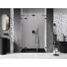 Mexen Lunar drzwi prysznicowe uchylne lewe 120 cm, transparent, czarne - 834S-120-050-70-00-L