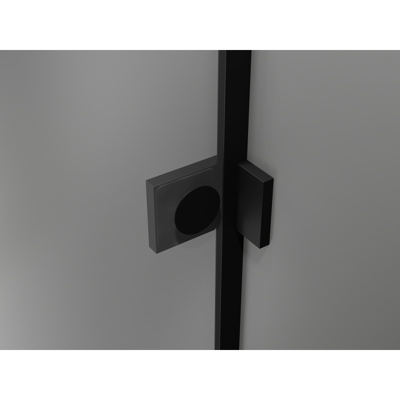 Mexen Lunar drzwi prysznicowe uchylne lewe 135 cm, transparent, czarne - 834S-135-050-70-00-L