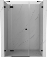 Mexen Lunar drzwi prysznicowe uchylne lewe 140 cm, transparent, czarne - 834S-140-050-70-00-L
