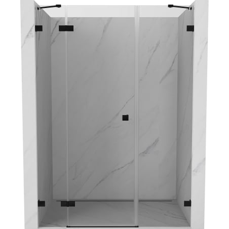 Mexen Lunar drzwi prysznicowe uchylne lewe 145 cm, transparent, czarne - 834S-145-050-70-00-L