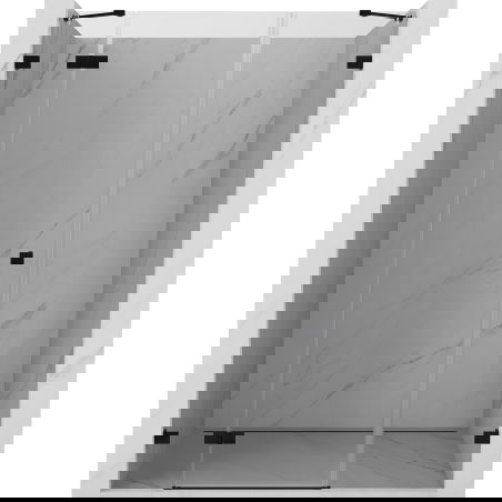 Mexen Lunar drzwi prysznicowe uchylne lewe 160 cm, transparent, czarne - 834S-160-050-70-00-L