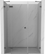 Mexen Lunar drzwi prysznicowe uchylne lewe 140 cm, transparent, gun metal - 834S-140-050-95-00-L