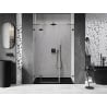 Mexen Lunar drzwi prysznicowe uchylne lewe 140 cm, transparent, gun metal - 834S-140-050-95-00-L